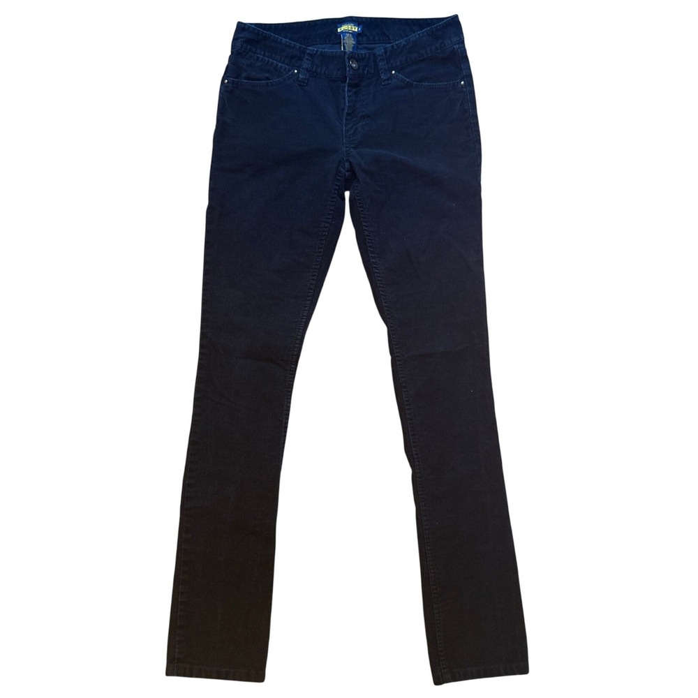 Ralph Lauren Rugby Corduroy Pants Women Navy Blue Excellent Slim Straight SIZE 2